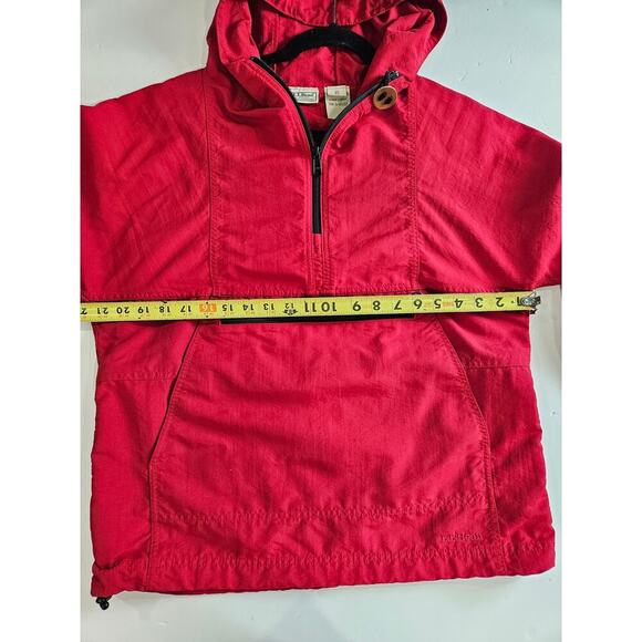 LL Bean Vintage Jacket Mens XS Red Anorak Pullover Kangaroo Pouch Outdoor - Picture 5 of 7
